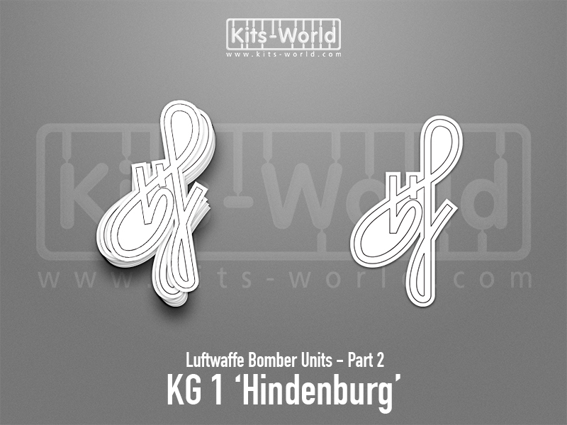 Kitsworld SAV Sticker - Luftwaffe Bomber Units -  KG 1 'Hindenburg' W:59mm x H:100mm 